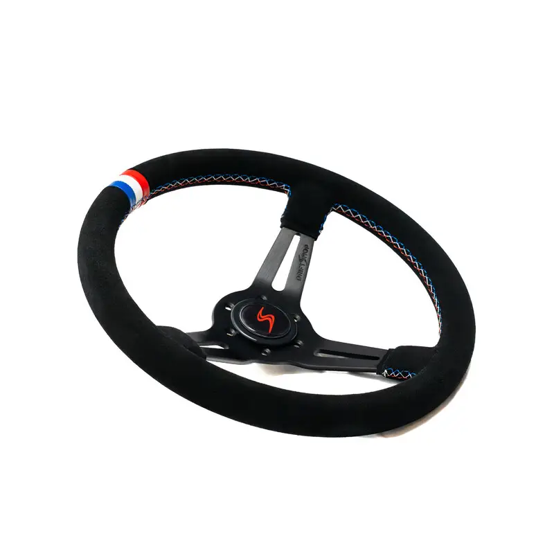 Retour Gratuit Volant DriftShop Tulipé (70 mm), Edition Limitée France, Cuir Retourné